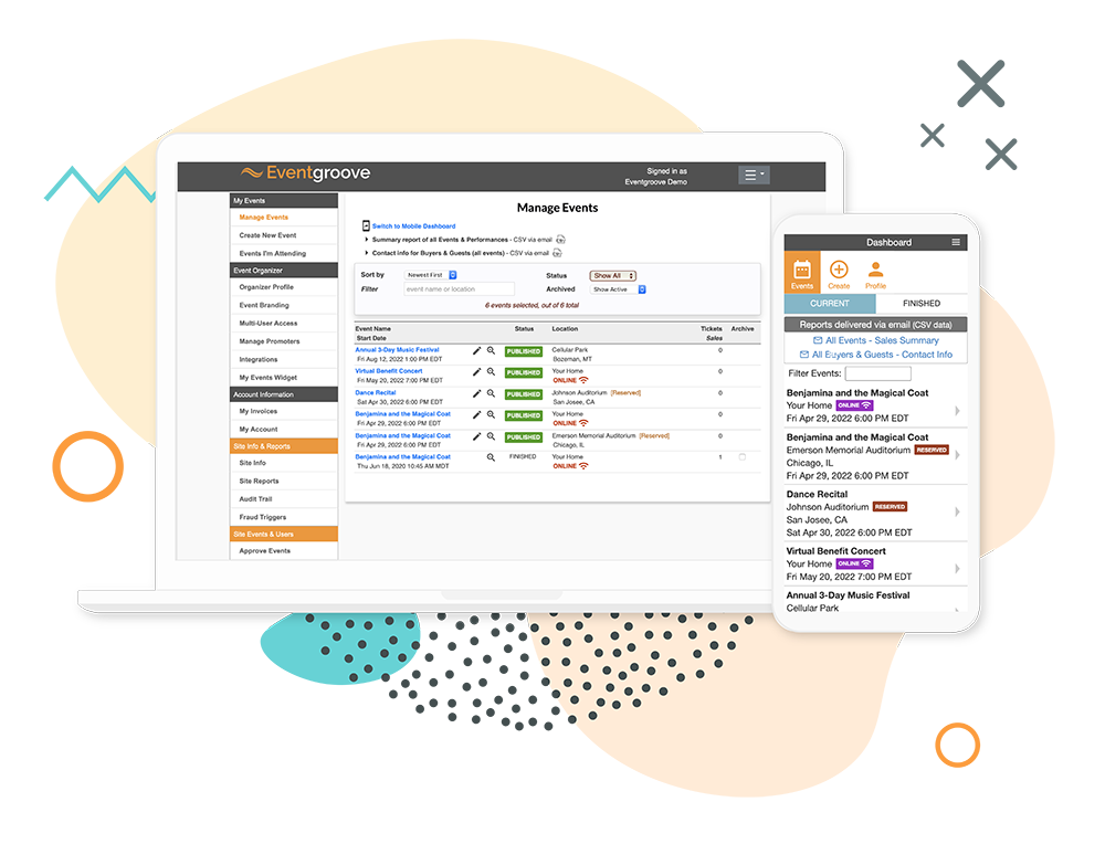 EGEV-Browser-Dashboard Eventgroove dashboard